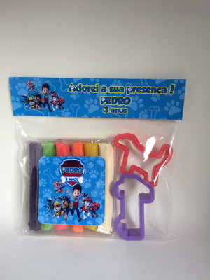 Kit massinha + moldes personalizado patrulha canina
