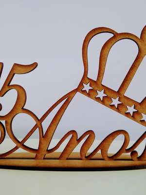 Topo de bolo de 15 anos em mdf