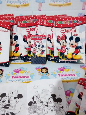 Kit colorir minnie e mickey
