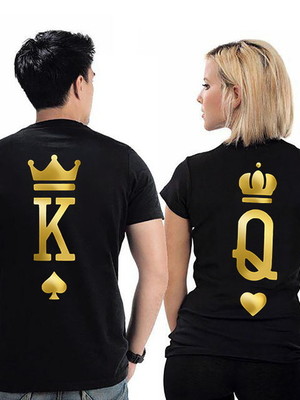 Kit casal camisetas rainha e rei