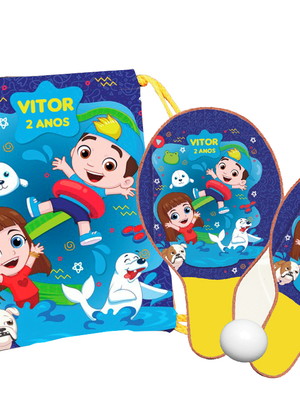Kit mochila e raquete ping pong - lucas neto