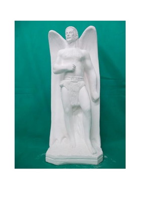 Exu morcego imagem exu morcego escultura em gesso cru