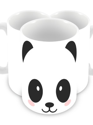 Caneca polímero panda fofo personalizada