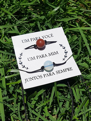 Kit 2 pulseiras casal best friends together forever sol lua