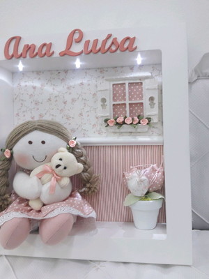 Enfeite de porta maternidade com leds