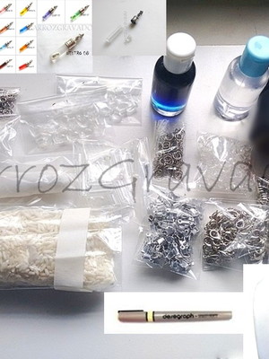 Kit escreva no arroz com caneta,kit completo,faça 70 colares