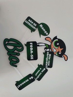 Topper de bolo docinho super poderosas