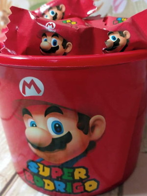 Balde com 100 balas mario bross (tri bala)