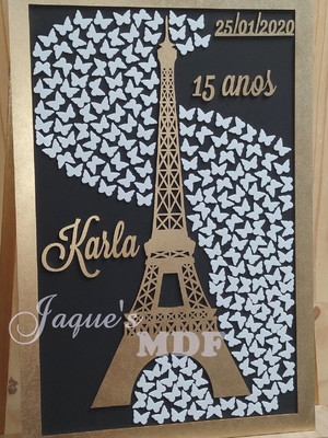 Quadro de assinaturas paris 200 borboletas