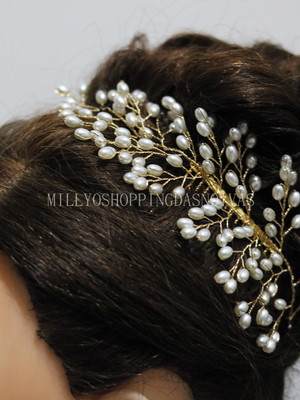 Arranjo enfeite cabelo noiva strass dour