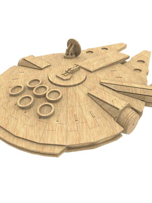 Quebra cabeça 3d - millennium falcon - star wars.