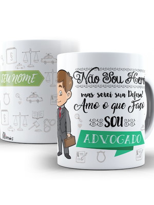 Caneca advogado personalizada com seu nome
