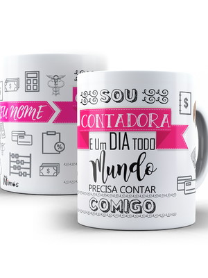 Caneca contadora personalizada com seu nome