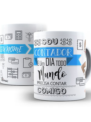 Caneca contador personalizada com seu nome