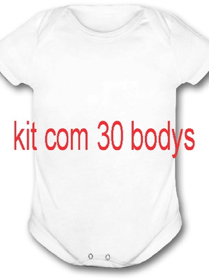Kit c/ 30 body bebê branco para sublimação estampar atacado