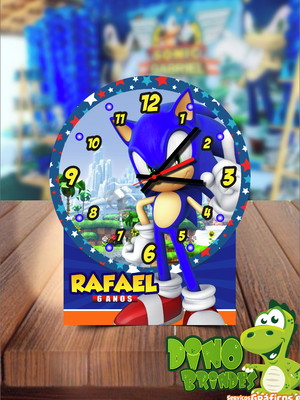 Relógio centro de mesa sonic
