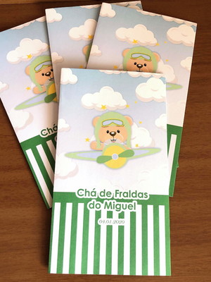 Menu personalizado - urso aviador