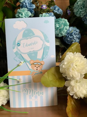 Menu personalizado - urso baloeiro