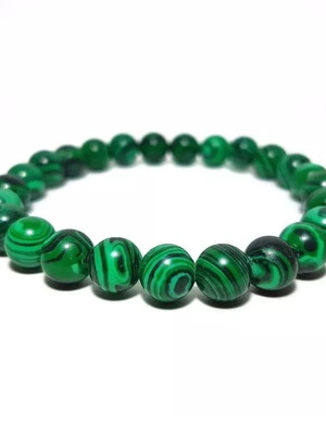 Pulseira zen em pedras naturais malaquita verde