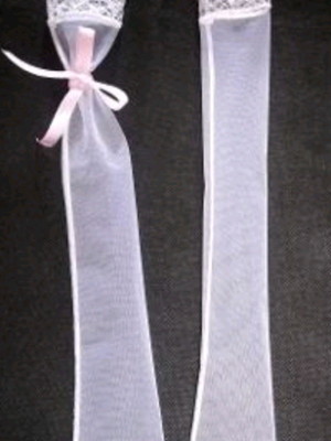 70 saquinho organza tunil com renda 5×35cm