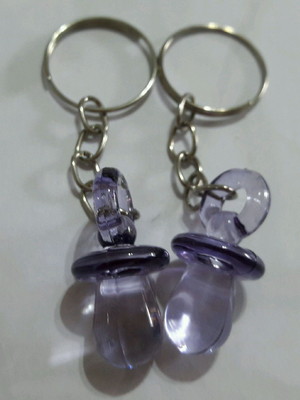 25 chaveiro chupeta com tag personalizada