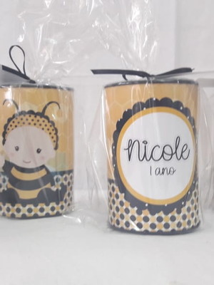 Cofrinho abelhinha personalizado lembrancinha