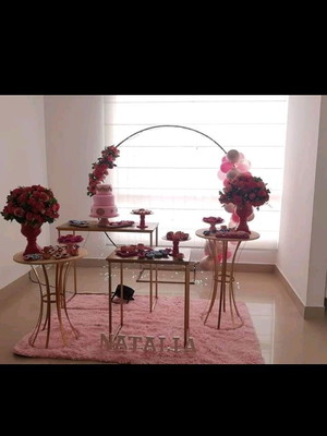 Decoração rosa