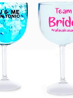 Kit 30 taças gin 580ml personalizadas 100% acrílica