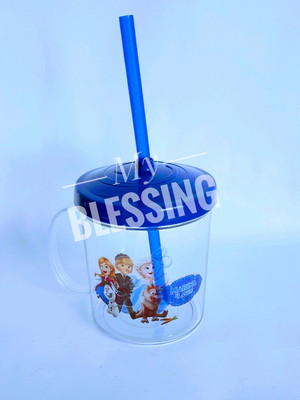 Copo com canudo frozen