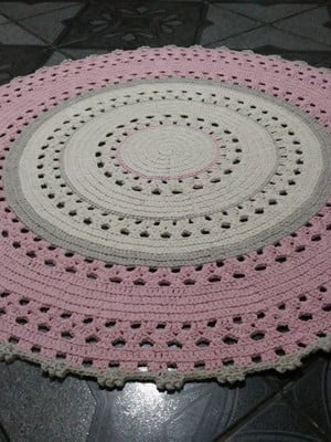 Tapete croche redondo