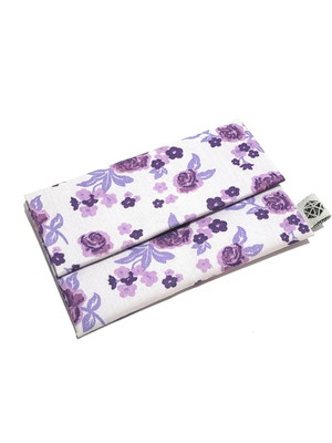 Mini porta moedas - floral lilás