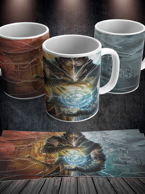 Caneca mortal kombat scorpion x sub zero