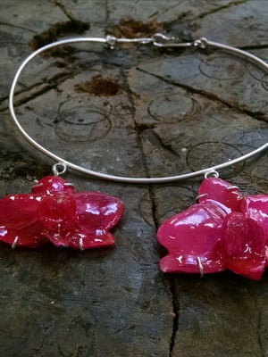 Choker com duas orquídeas
