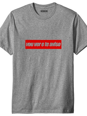 Camiseta básica vou ver e te aviso frase tumblr