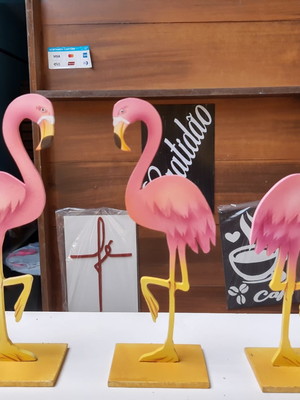 Kit display de mesa em mdf flamingo tropical