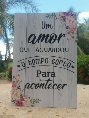 Placa de casamento de mesa em mdf