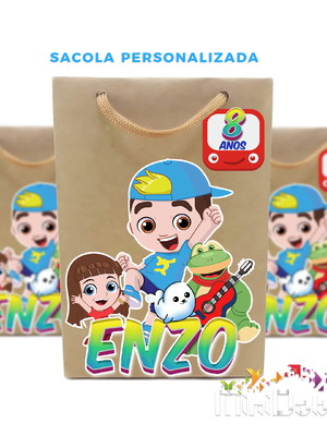 Sacola kraft personalizada luccas neto