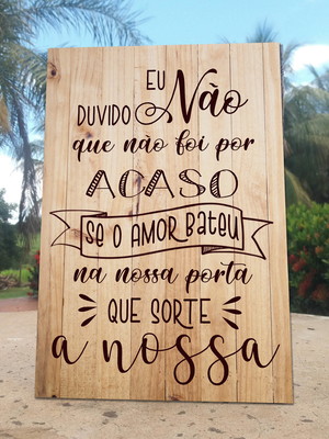 Placa de casamento de mesa em mdf