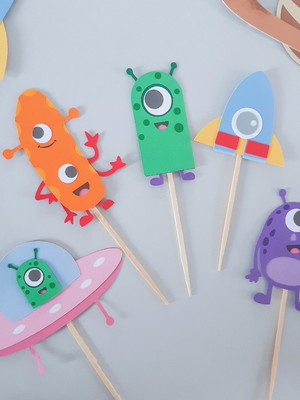 Toppers de doces ets - astronauta menina