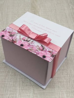 Caixa convite p caneca 13x11x10 casamento evento cartonagem