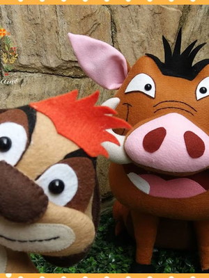 Rei leão - kit 3 - timão e pumba