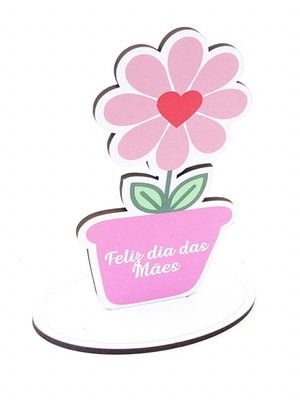 Lembrancinha vasinho flor dia das mães mdf colorido