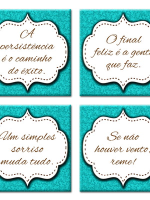 Porta-copos com ímã - frases