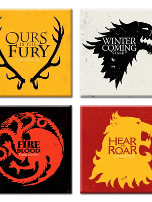 Porta-copos com ímã - game of thrones