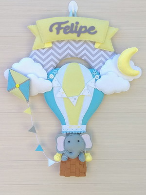 Porta maternidade elefante no balão