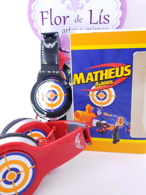 Headphone fone de ouvido nerf com caixa