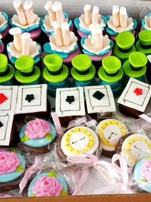 Doces de mesa alice no país das maravilhas, 80 unidades