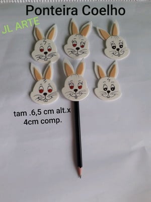 Kit c/ 6 uni. ponteira coelho