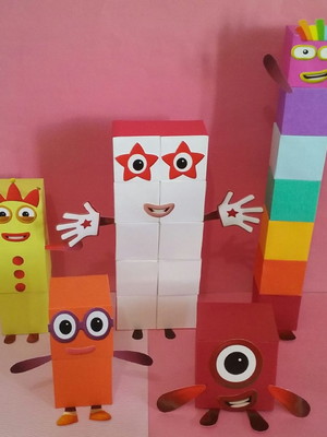 Kit personagens numberblocks 1 ao 10 de papel