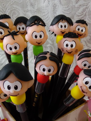 Ponteiras em biscuit turma da mônica